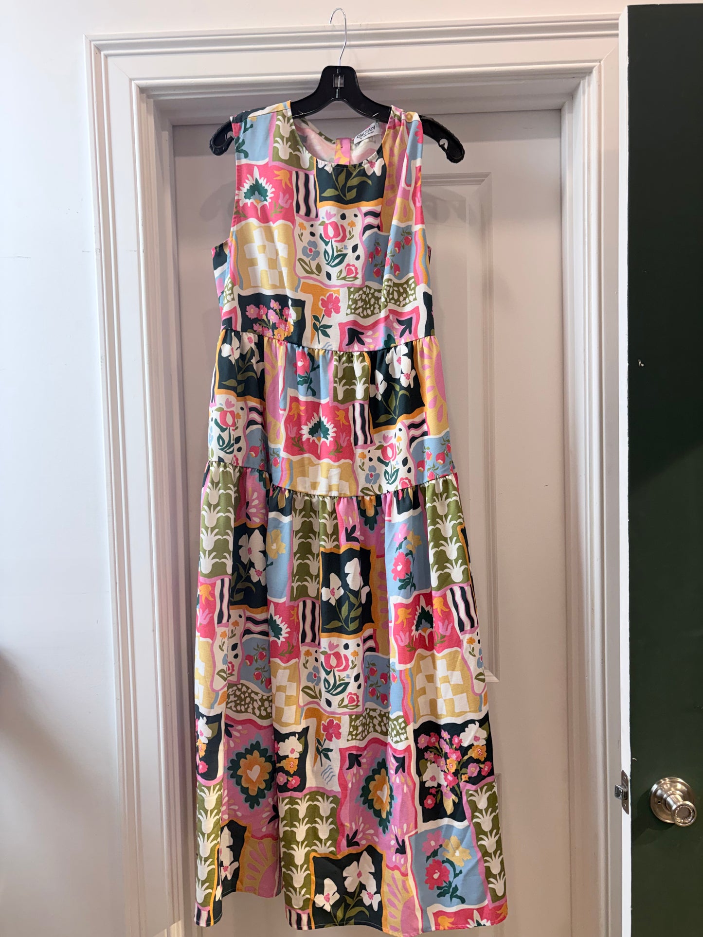 Multi  Crosby  Dress Arlo Press, Patch print  rt $298, L