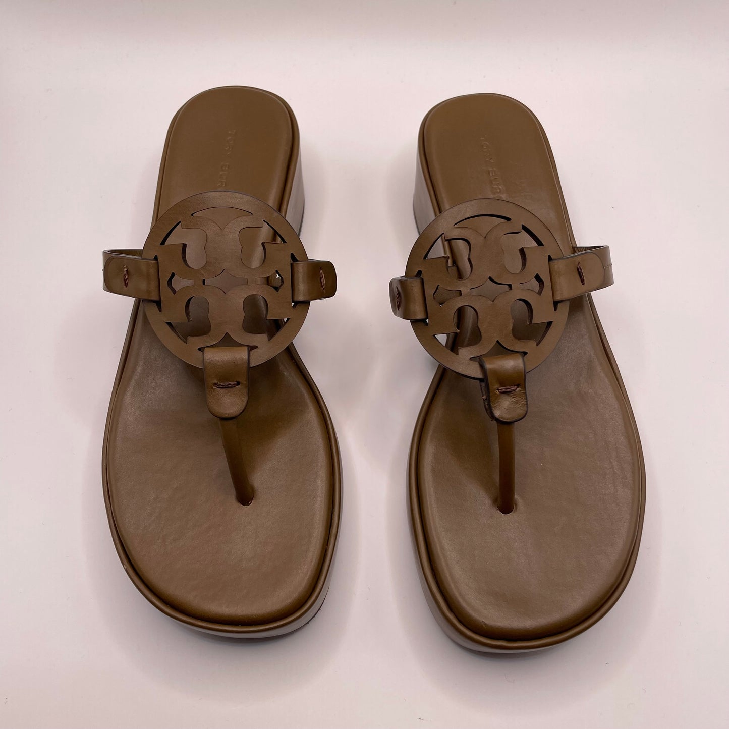 Chocolate Tory Burch Wedge Sandal , 7