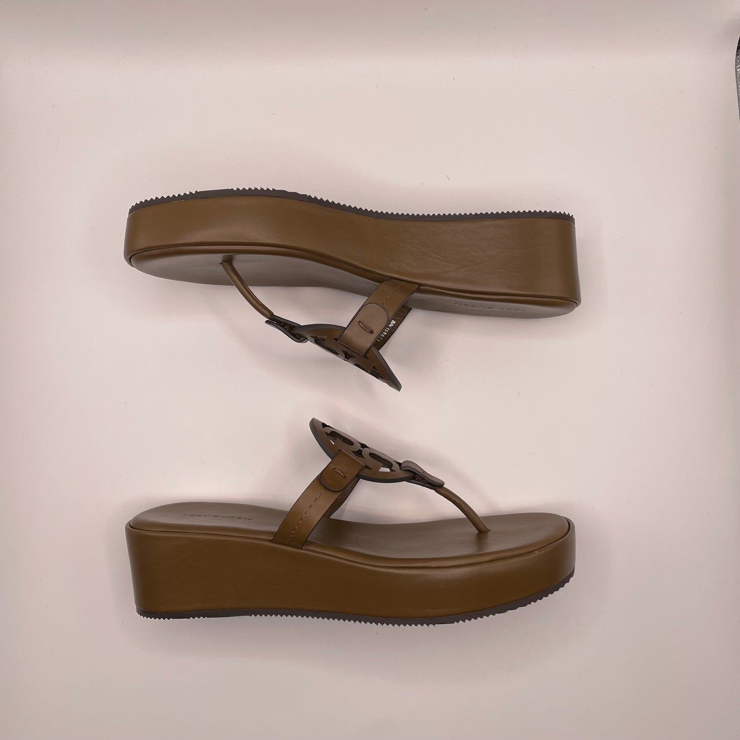 Chocolate Tory Burch Wedge Sandal , 7