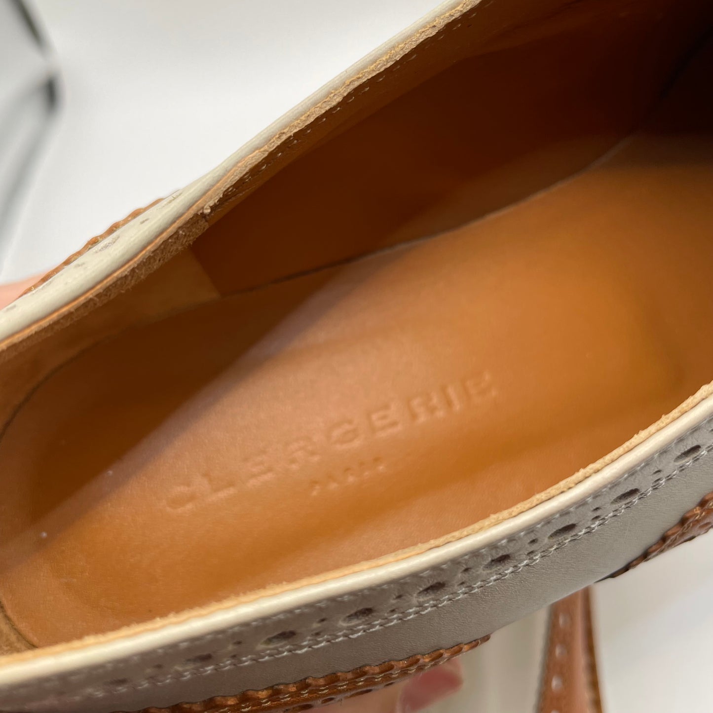 Tan/Sienna/white  Clergerie Paris  Platform Brogues Clergerie Paris becka, box, 9