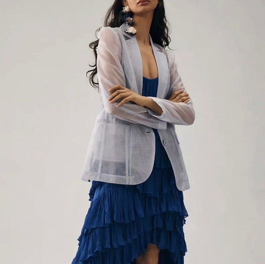 Powder Blue DOLAN Blazer Sheer, NWT , s