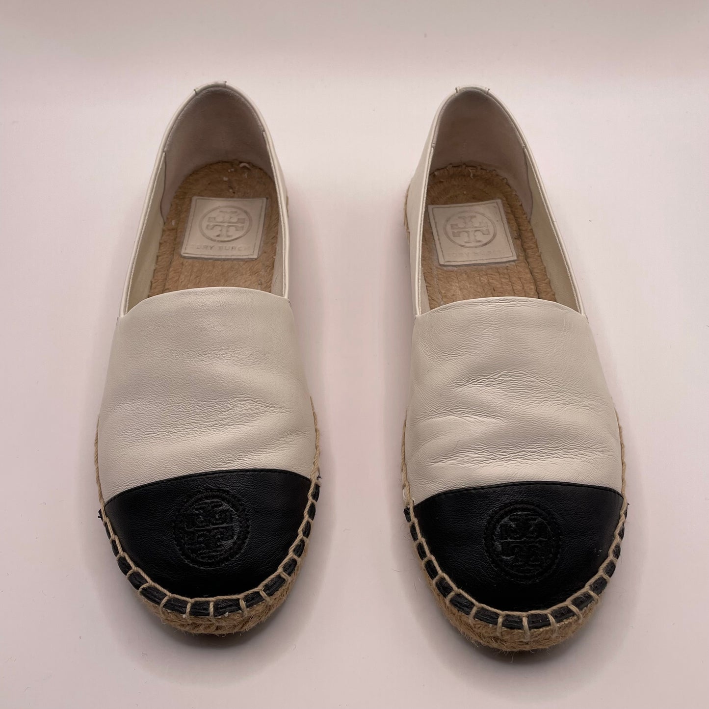 White/Black Tory Burch Espadrille Black Toe, 6