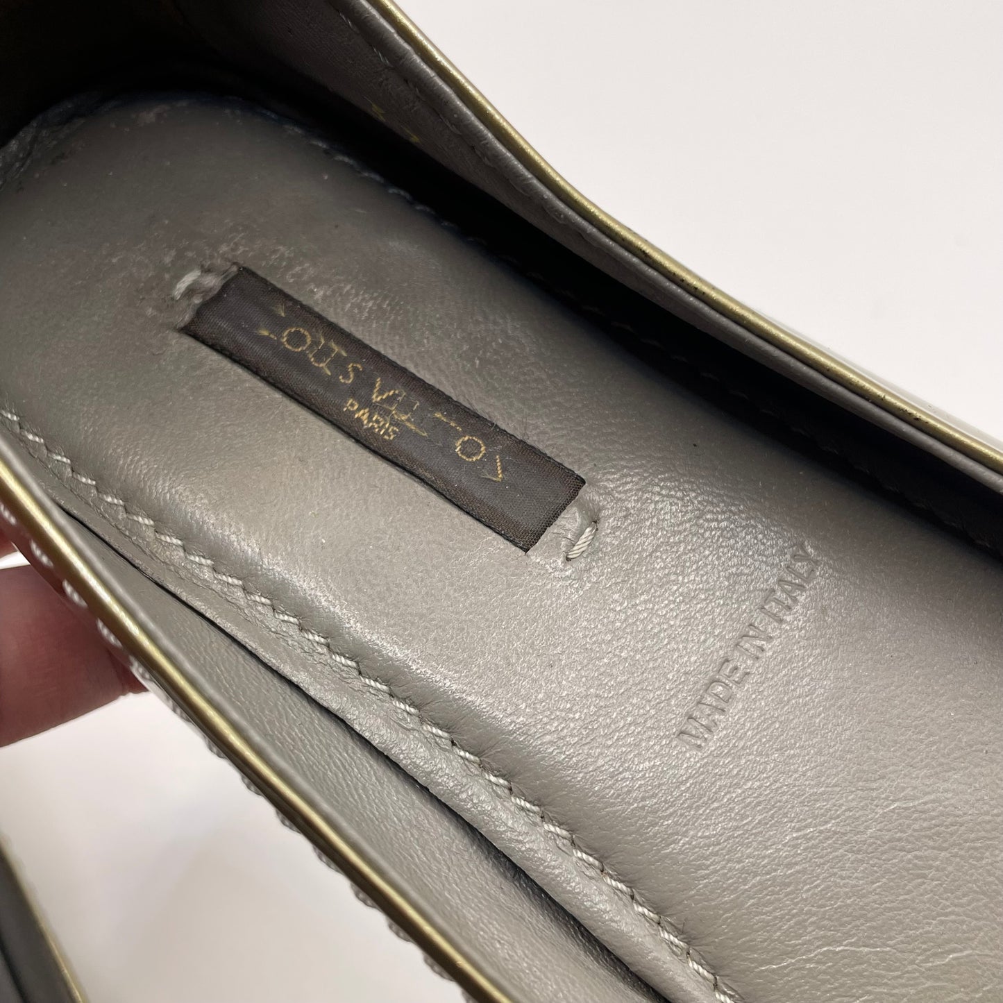 Sage patent Louis Vuitton Flats Driving loafer, AS IS (scuff), 37/6.5-7