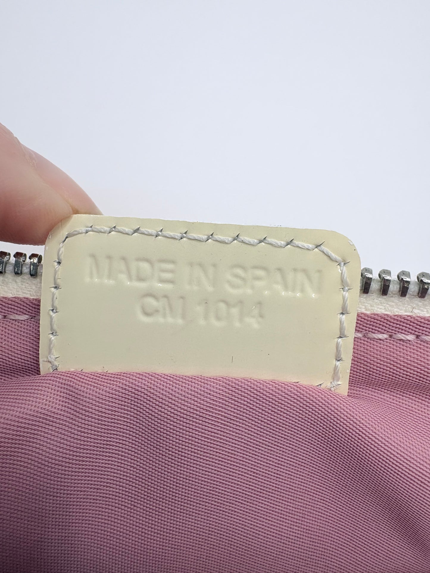 Cream/Pink Logo  Dior  Handbag  Saddle Pochette Y2K