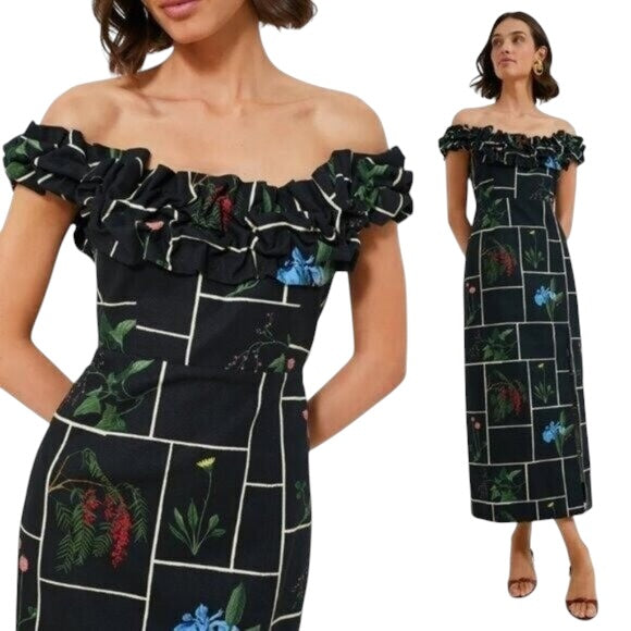 Black Floral Tuckernuck Dress Patchwork print, 2