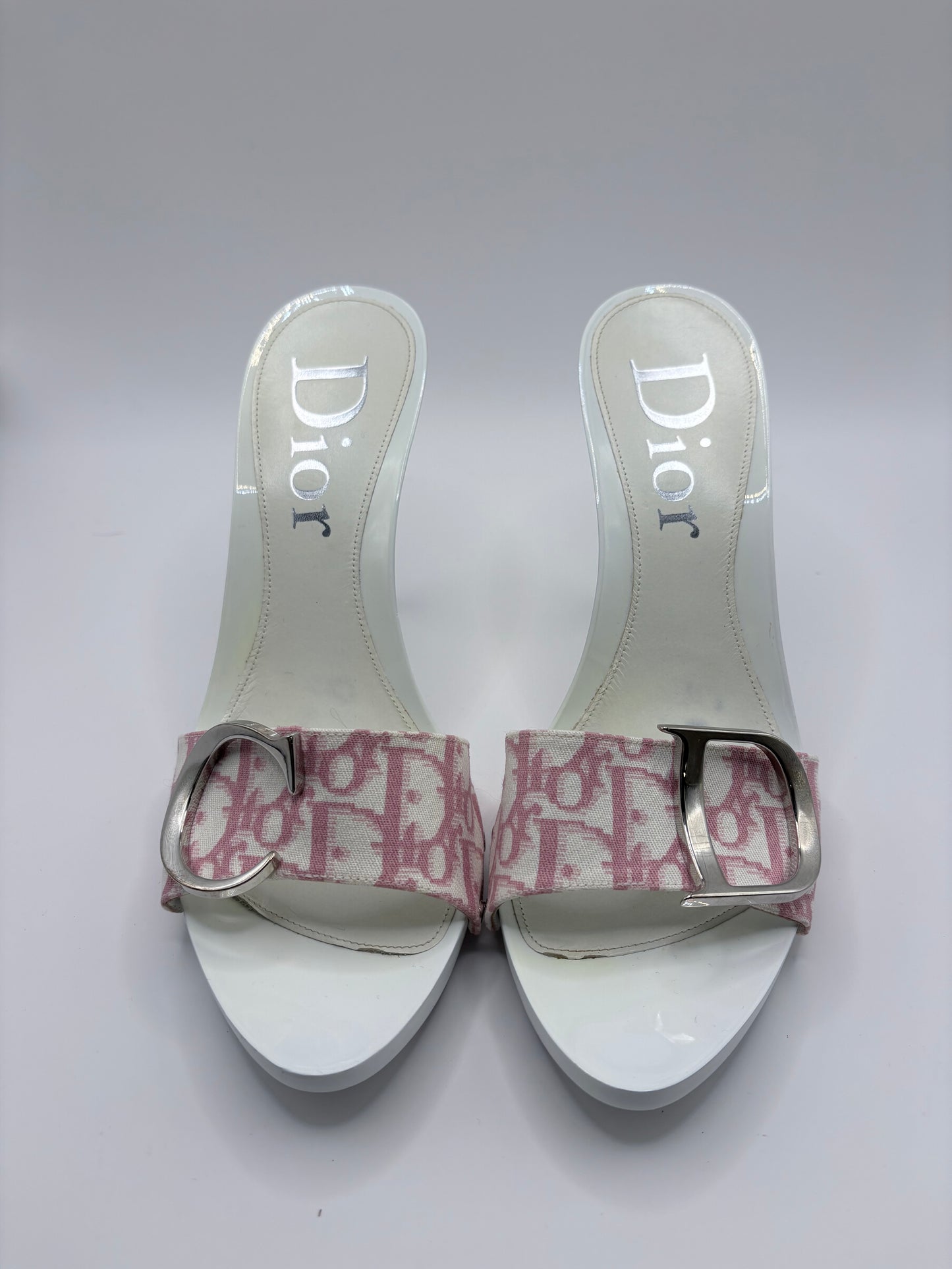 Pink/Cream  Dior  Sandal  BOX,  Galliano Collection Y2K, 38.5/8