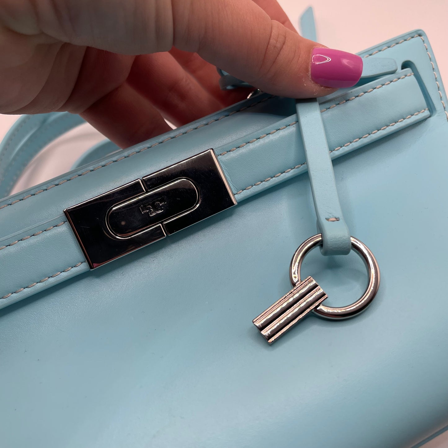 Powder Blue Tory Burch Handbag Petite Radziwill