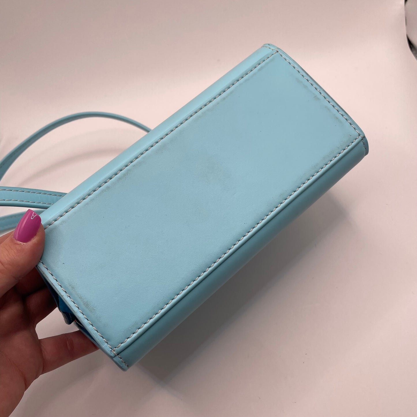 Powder Blue Tory Burch Handbag Petite Radziwill