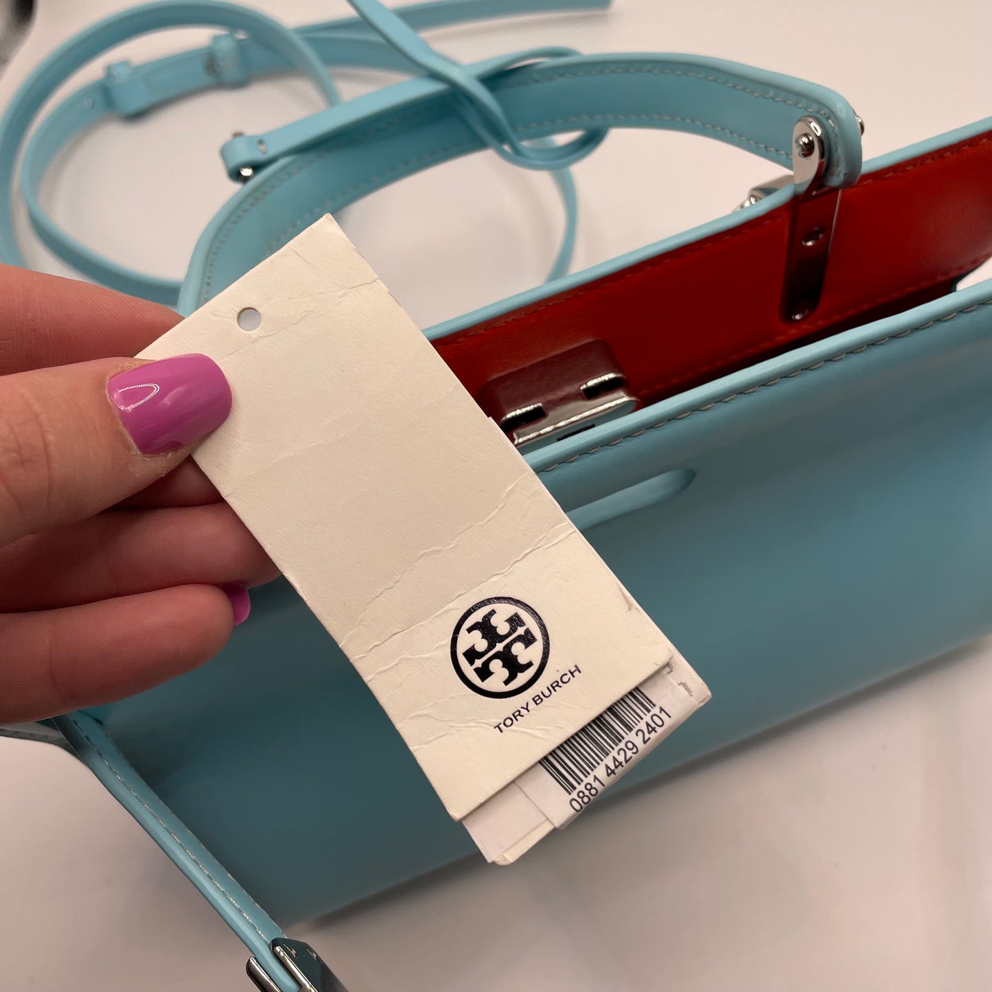 Powder Blue Tory Burch Handbag Petite Radziwill