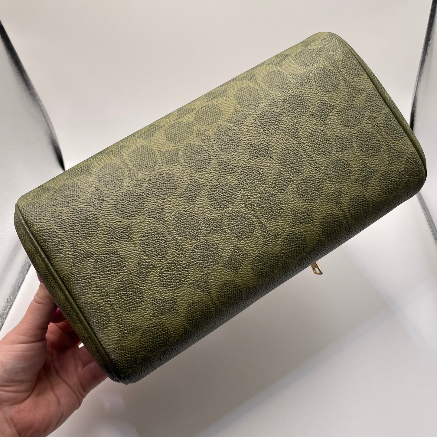 Green/Logo  coach  Handbag Top handle Rowan Satchel