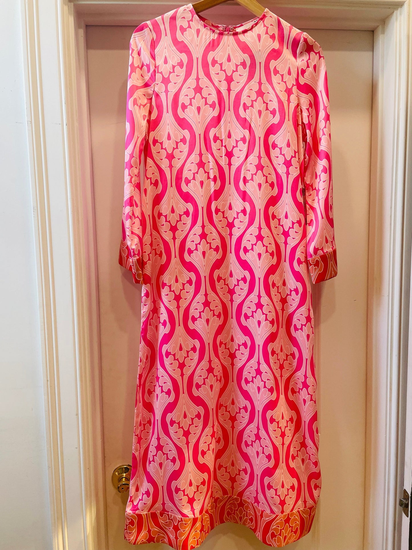 Pink/Light Pink  Hyacinth House Dress Geometric Hayes midi , xxs
