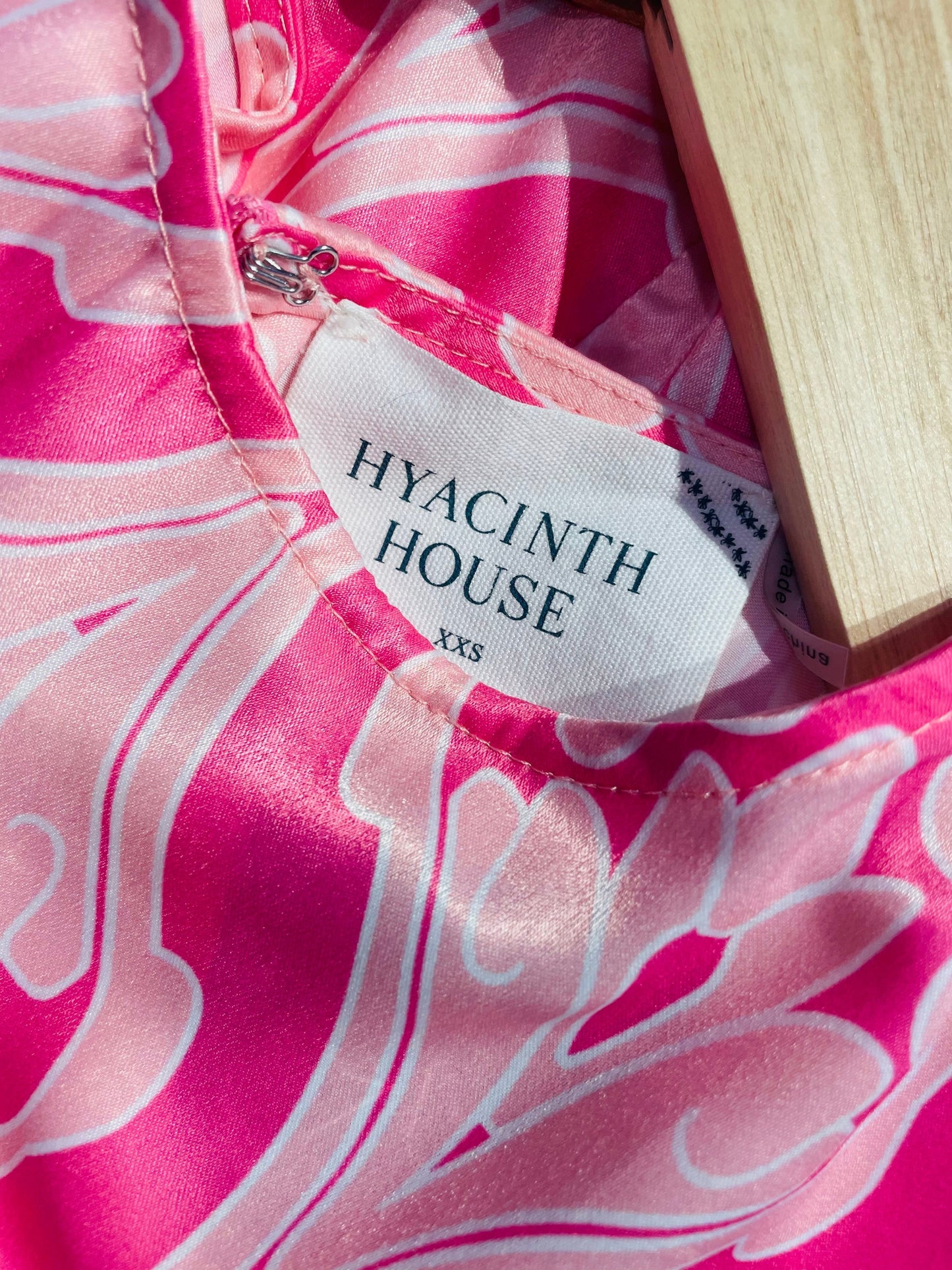 Pink/Light Pink  Hyacinth House Dress Geometric Hayes midi , xxs
