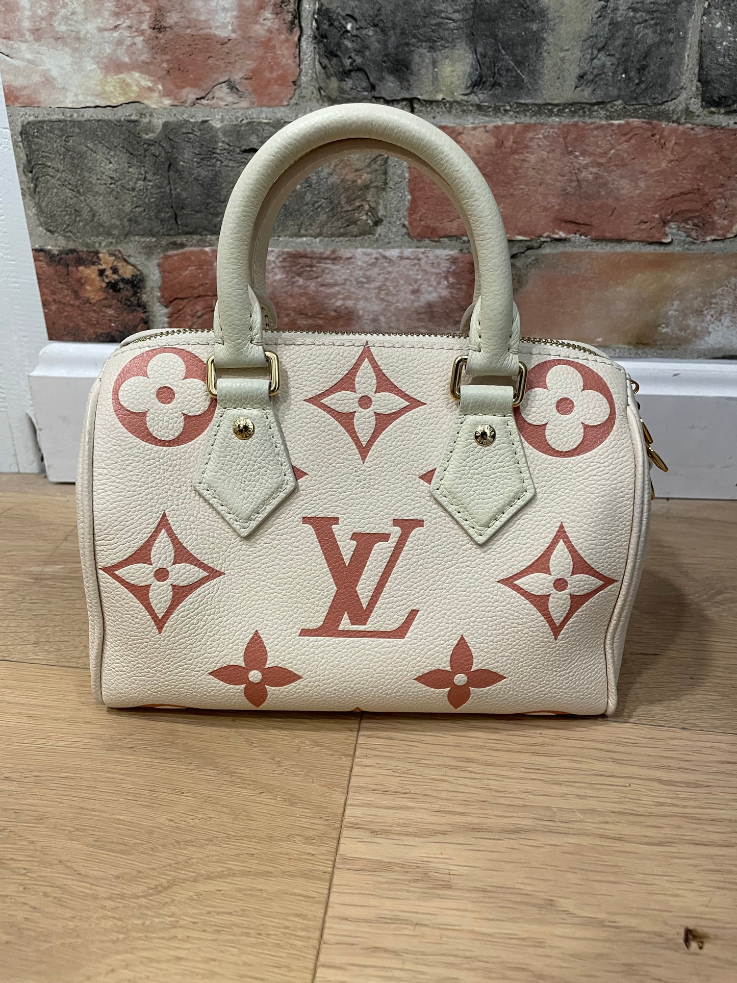 Blush Monogram Louis Vuitton Handbag 2023 Empreinte Bandouliere Nano Speedy, BRAND NEW, 20