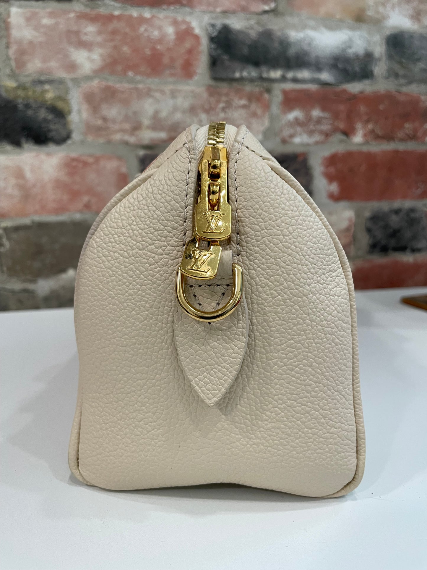 Blush Monogram Louis Vuitton Handbag 2023 Empreinte Bandouliere Nano Speedy, BRAND NEW, 20