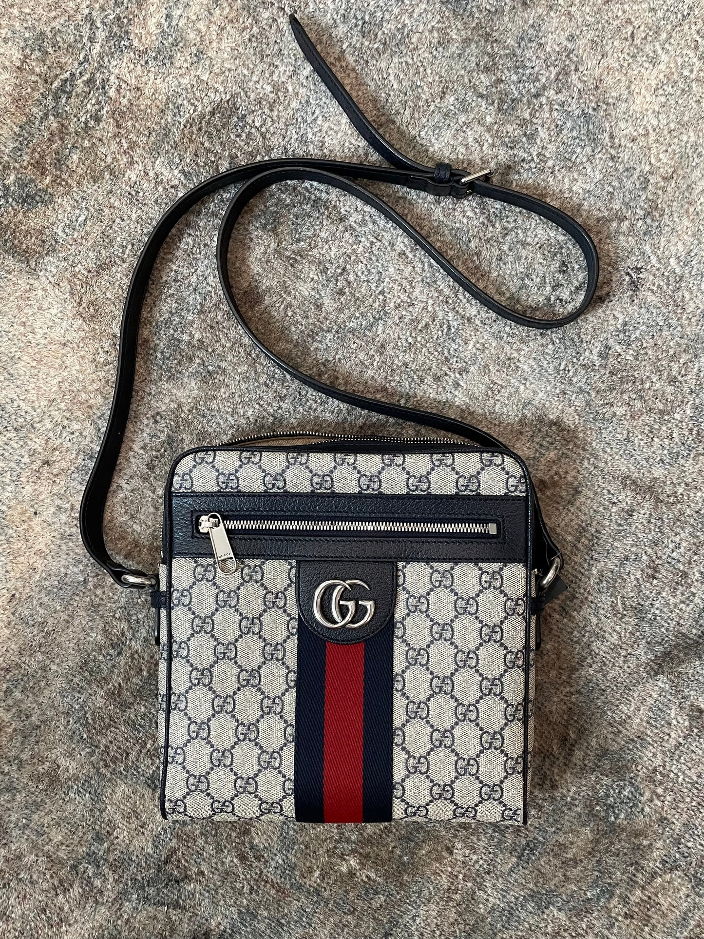 Blue/Red monogram  Gucci  Messenger bag Ophidia GG Messenger