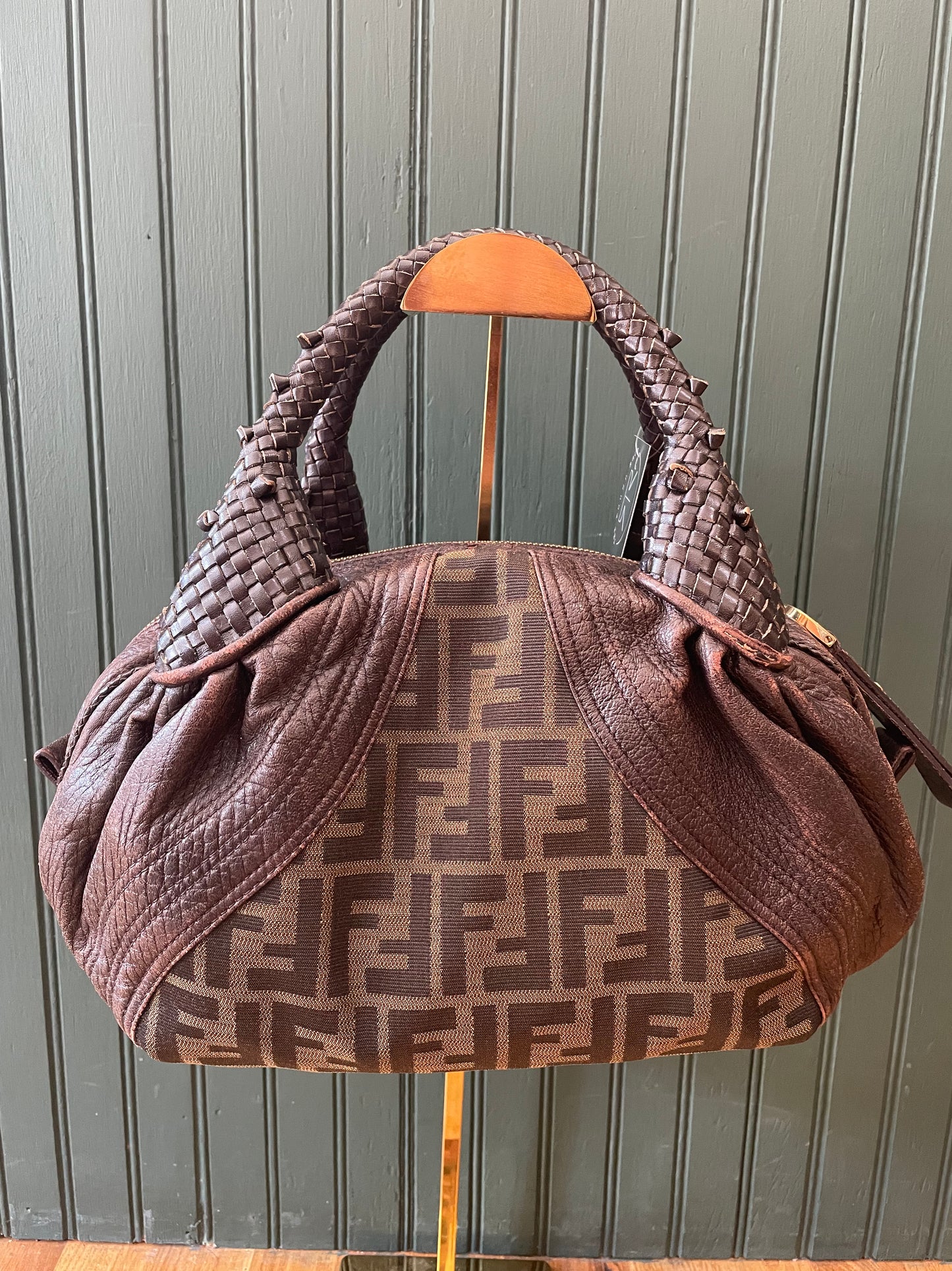 Zucca logo  Fendi  Handbag Spy FF- Good condition, shows wear