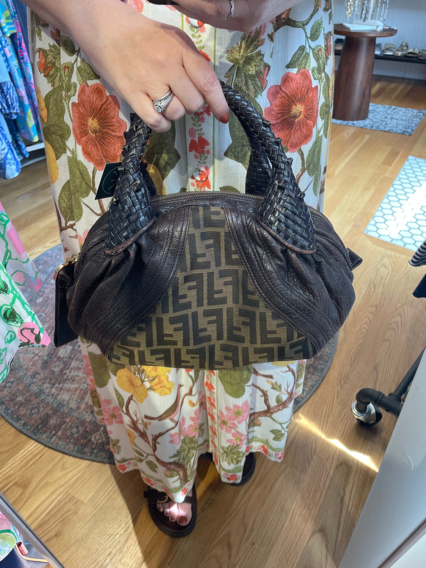 Zucca logo  Fendi  Handbag Spy FF- Good condition, shows wear