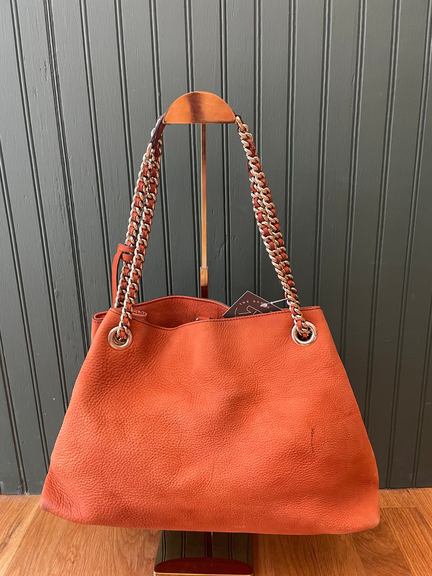 Burnt Orange Gucci  Handbag Soho Chain tote- Condition- used