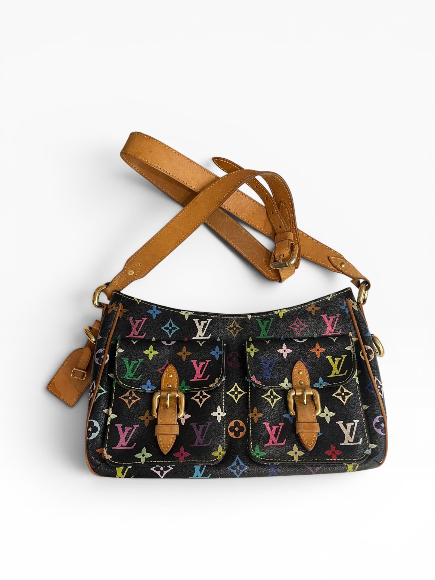 Black/Multi Louis Vuitton Handbag AS IS (overall condition)