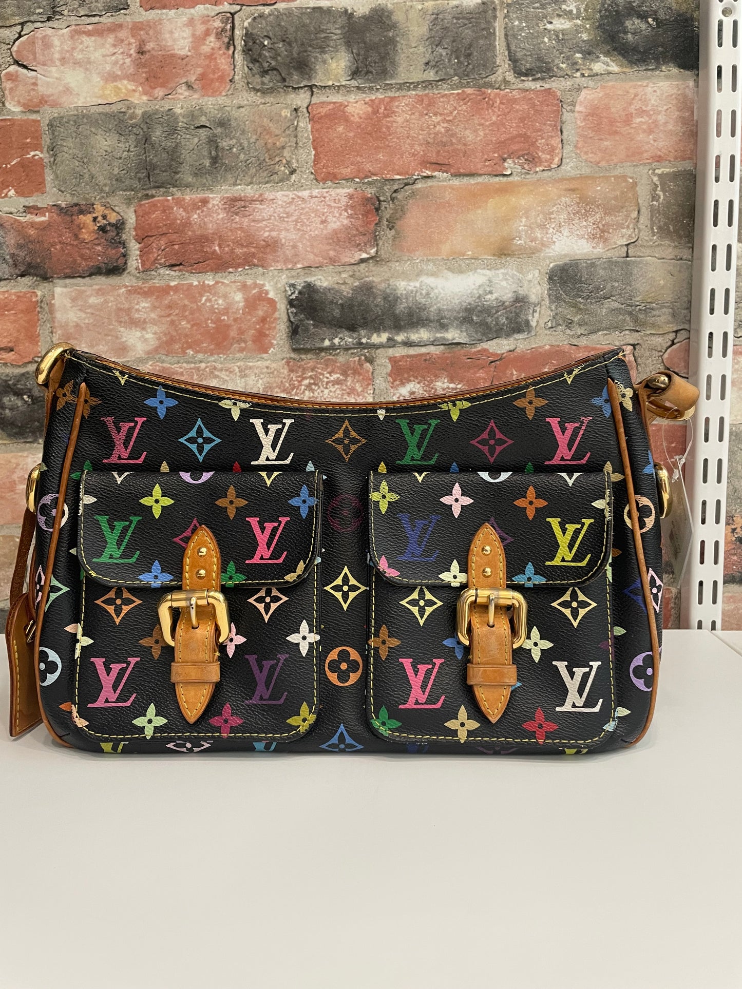 Black/Multi Louis Vuitton Handbag AS IS (overall condition)