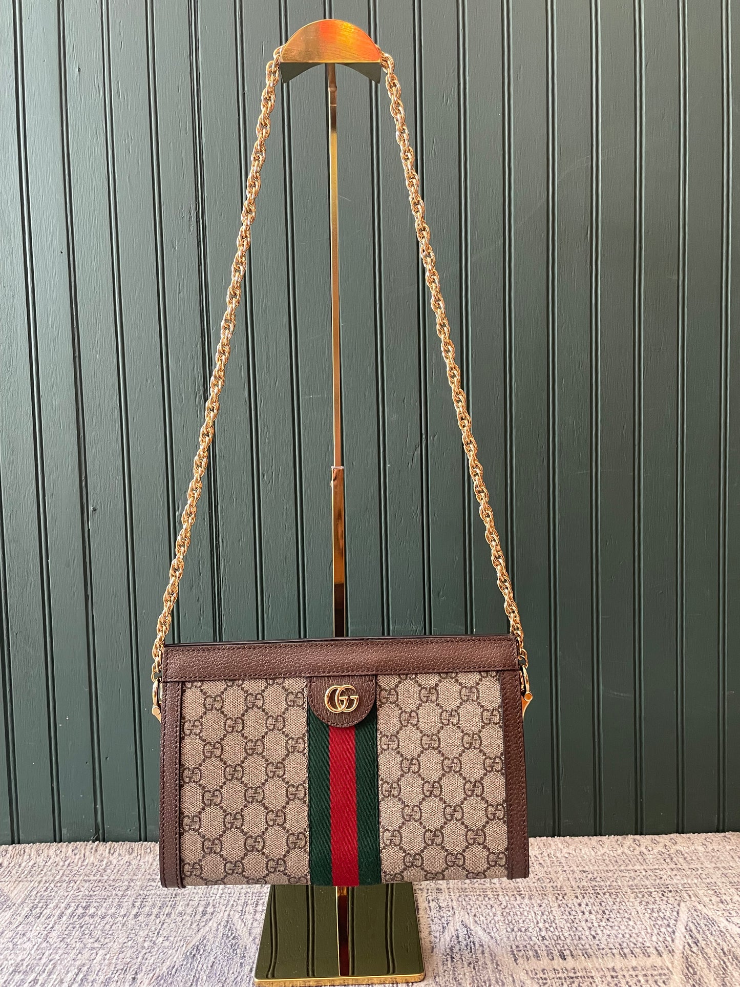 Signature Monogram Gucci  Handbag Ophidia Small GG Supreme - Excellent Condition