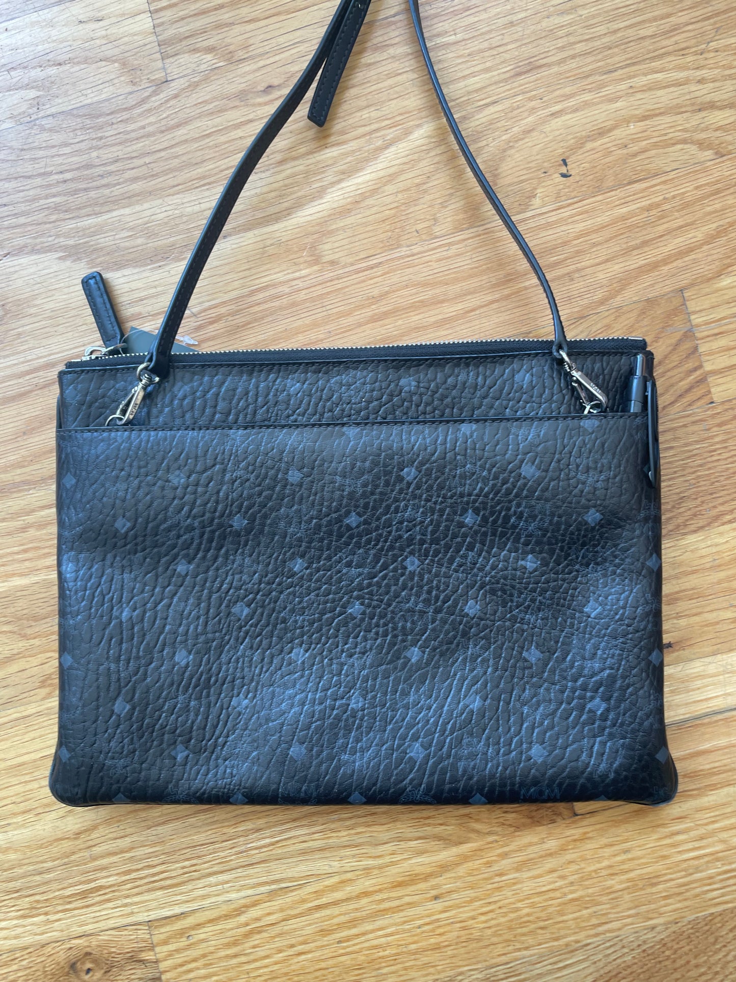Black, Logo  MCM Handbag  "Aren" bag or Clutch MSRP $550