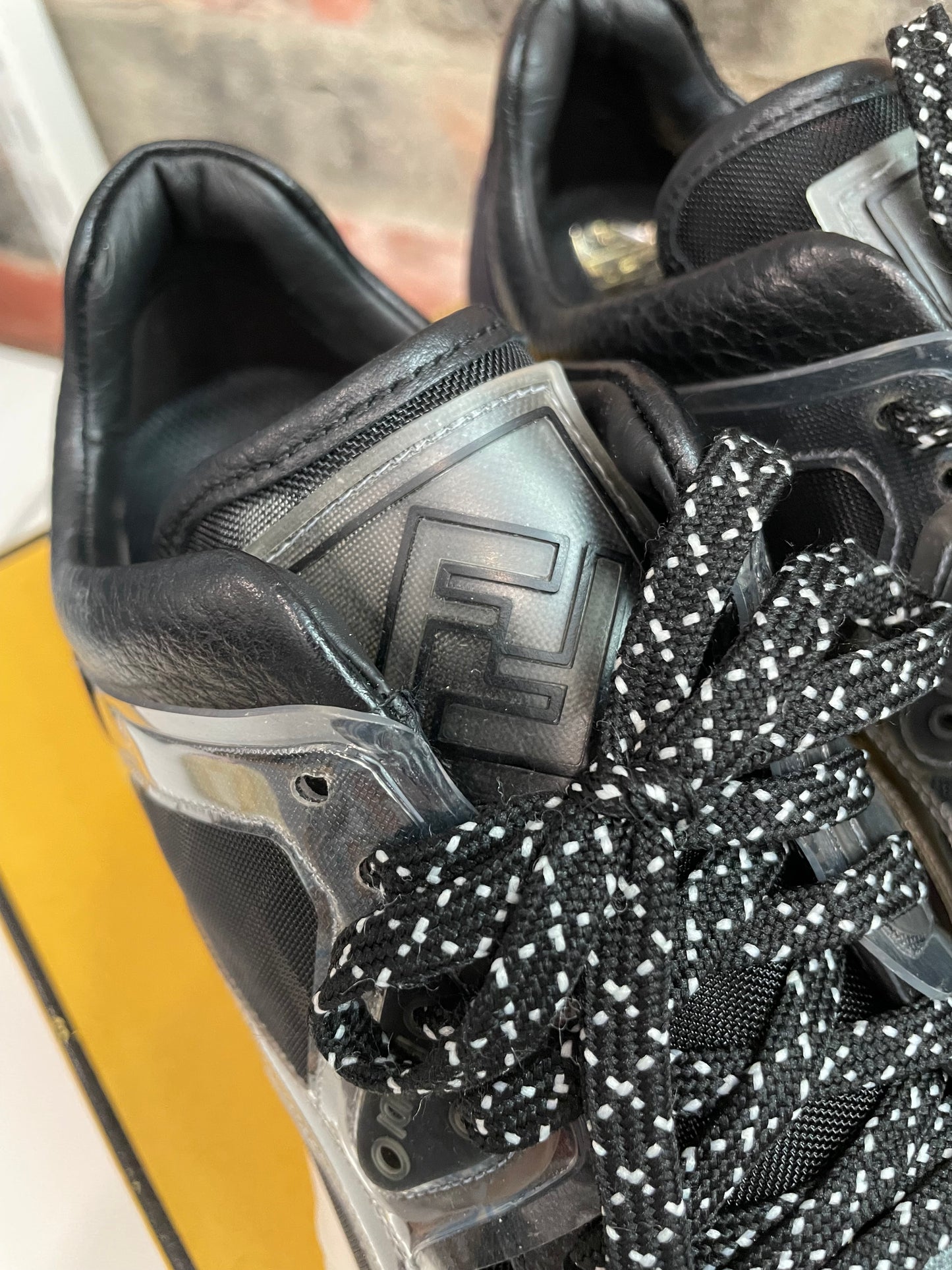 Black, Mesh   Fendi  Sneakers With BOX  MSRP $890, 38/7.5
