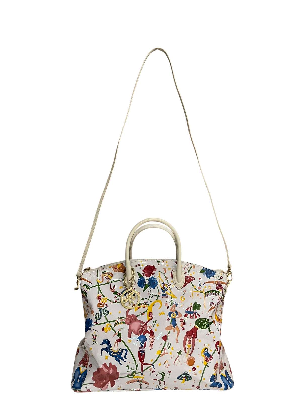 White, Circus Piero Guidi  Handbag  "Magic Circus" VGUC- small scuff on bottom