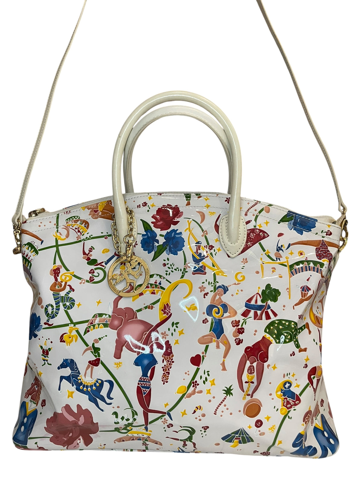 White, Circus Piero Guidi  Handbag  "Magic Circus" VGUC- small scuff on bottom