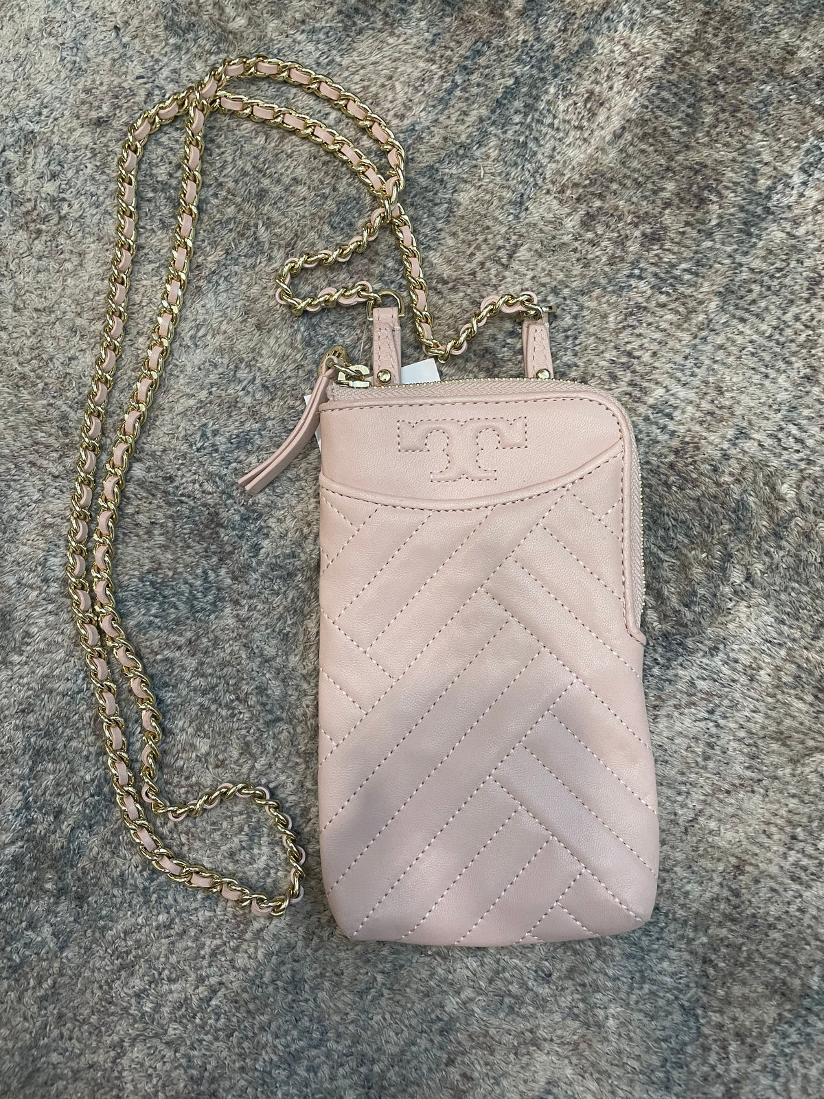 Pink, Quilted  Tory Burch Purse Alexa Phone Crossbody