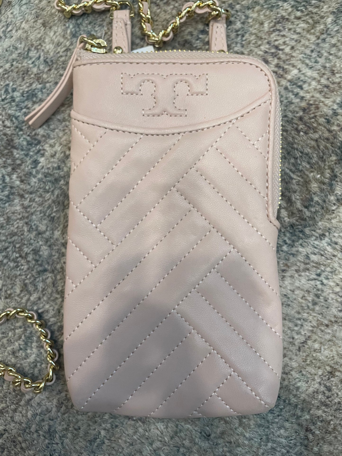 Pink, Quilted  Tory Burch Purse Alexa Phone Crossbody