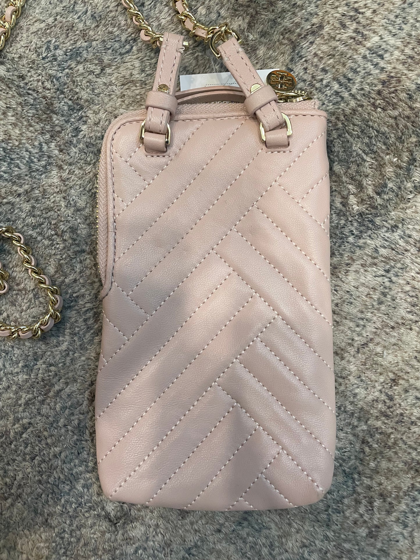 Pink, Quilted  Tory Burch Purse Alexa Phone Crossbody