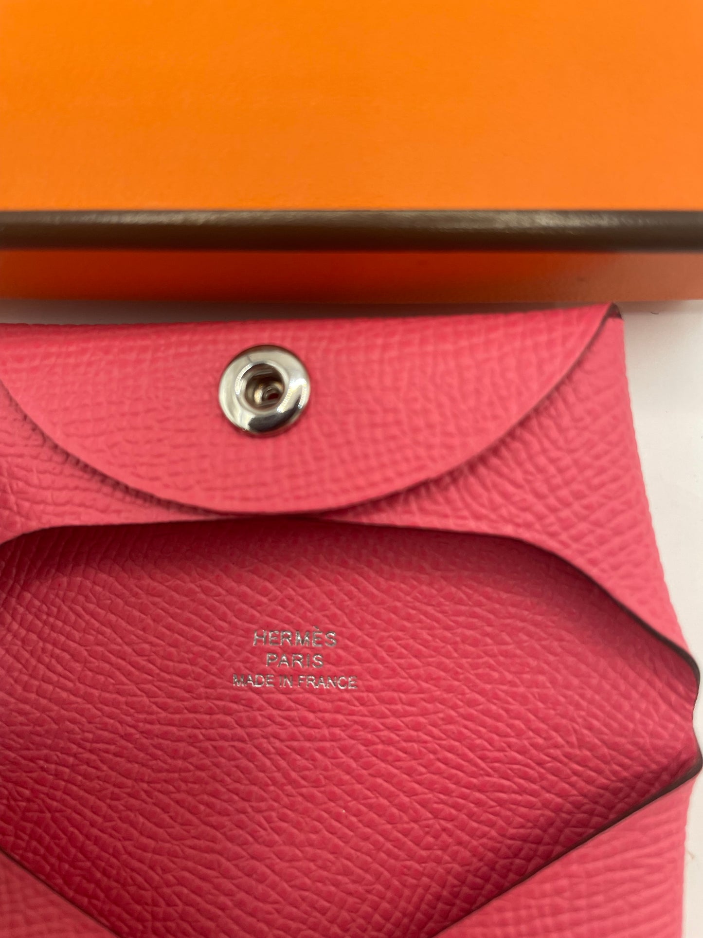 Pink  Hermes  Purse  Epsom Bastia coin purse- With box and bag