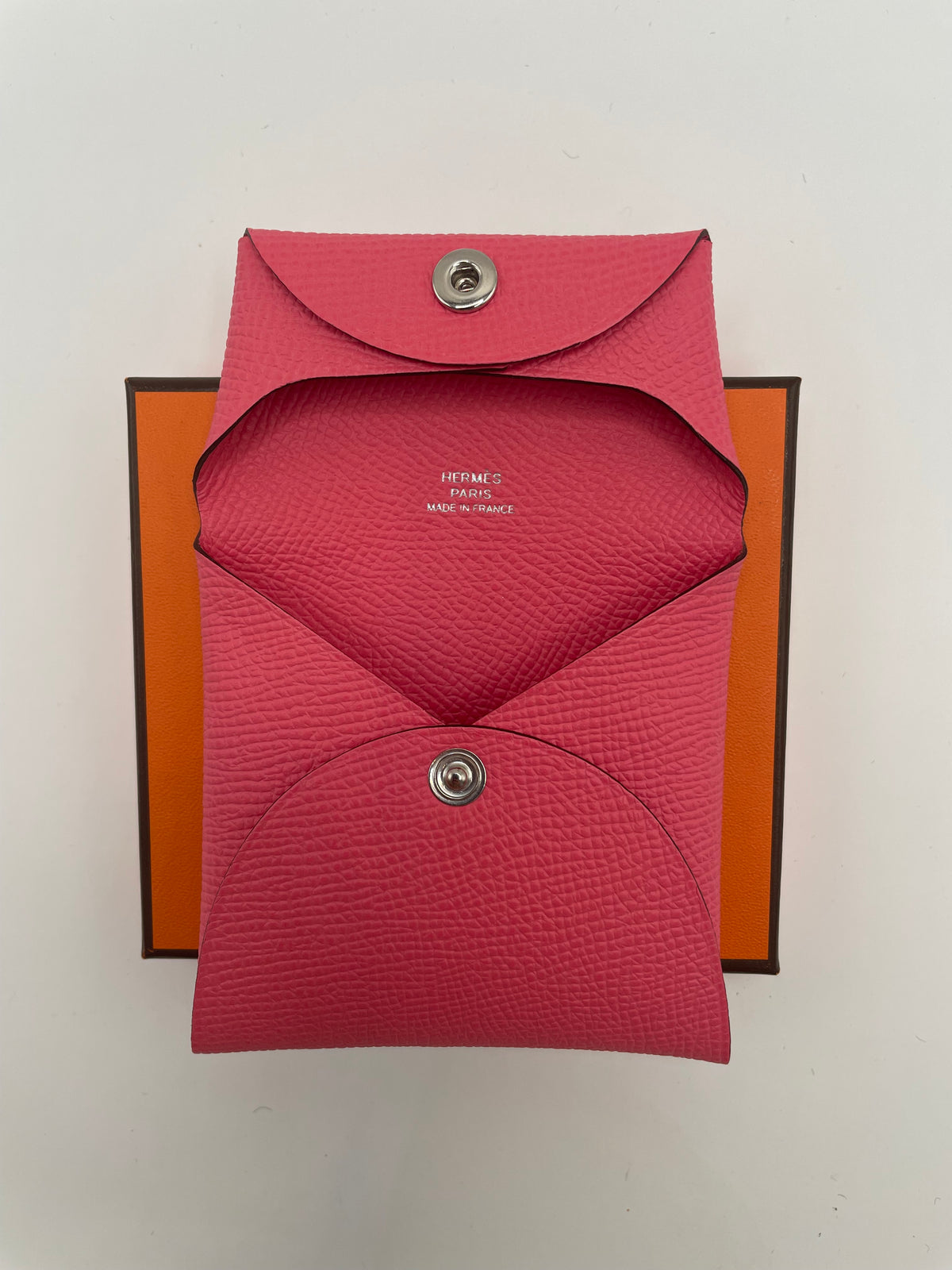 Pink  Hermes  Purse  Epsom Bastia coin purse- With box and bag
