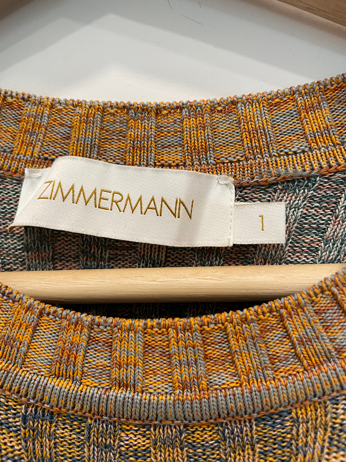 Multi Ombre Zimmermann Dress Luminosity Mouline Knit/Ribbed, S