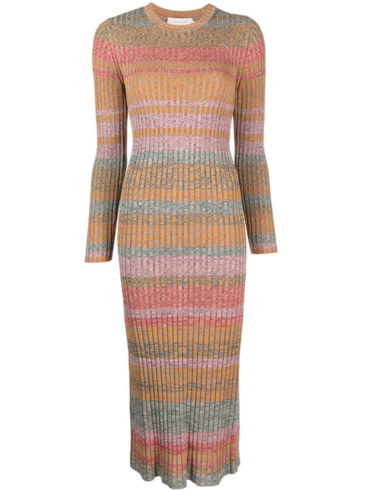 Multi Ombre Zimmermann Dress Luminosity Mouline Knit/Ribbed, S