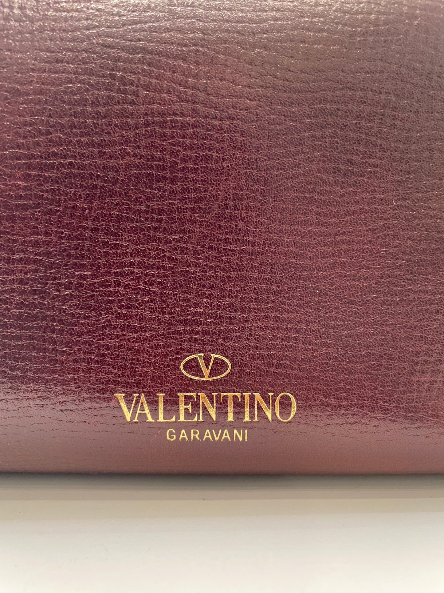 Oxblood Valentino Handbag Rockstud Trapeze double handle tote