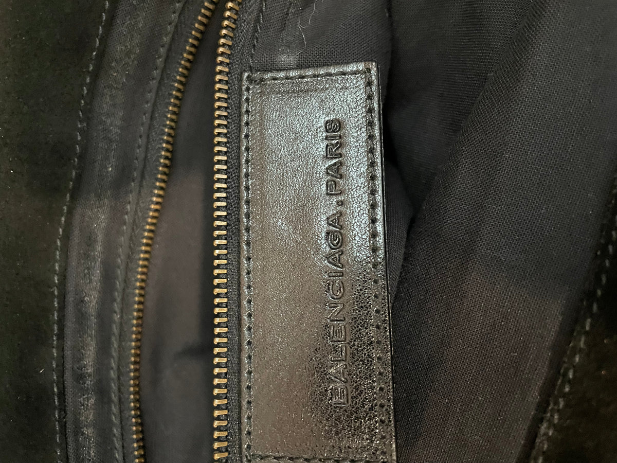 Black suede  Balenciaga Messenger bag crossbody hobo VGUC