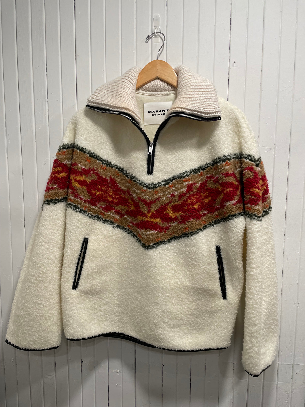 White Isabel Marant Etoile Sweater Marner Fleece- VGUC, 36/s