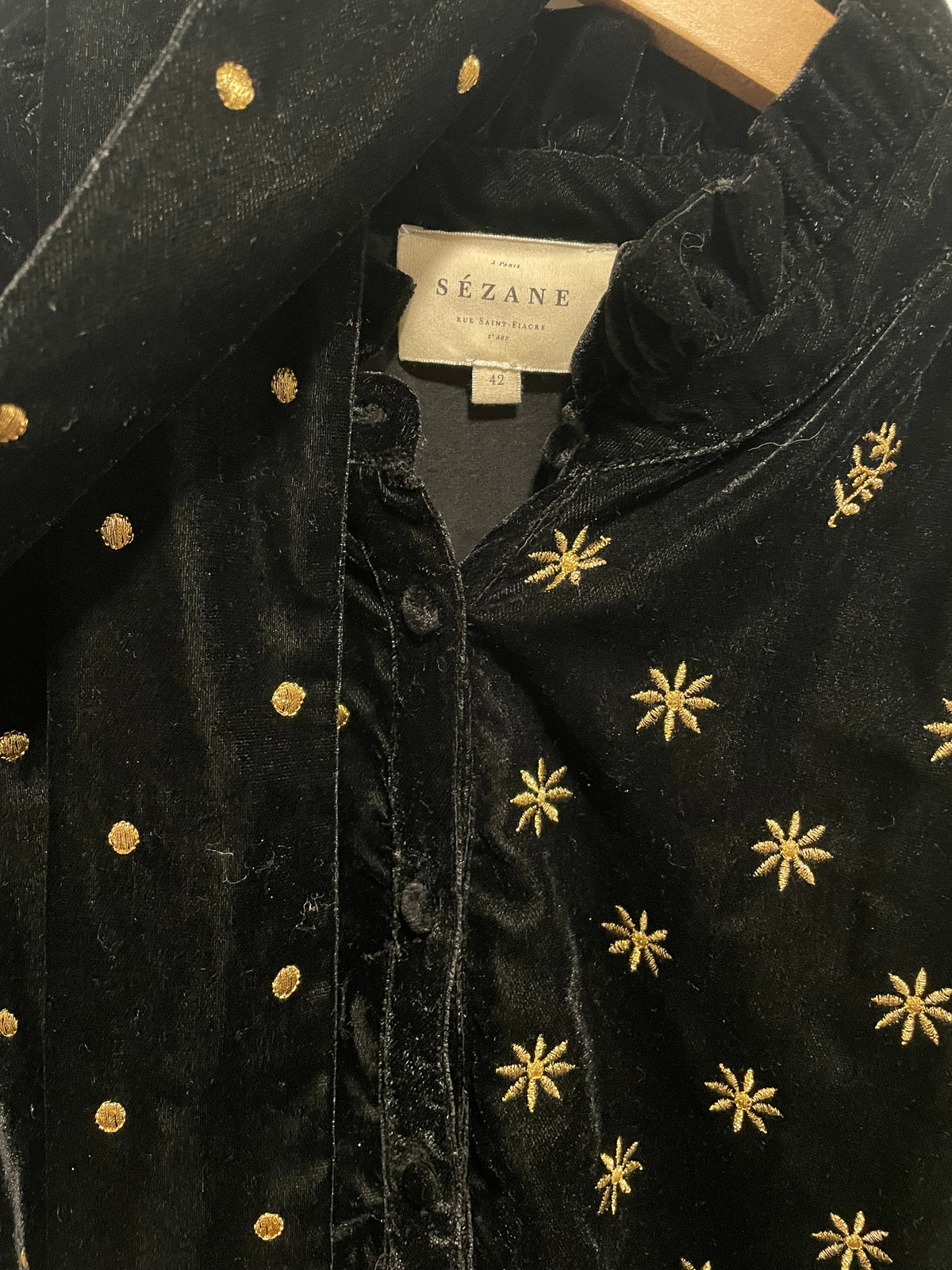 Black/Gold Sézane Dress , 42