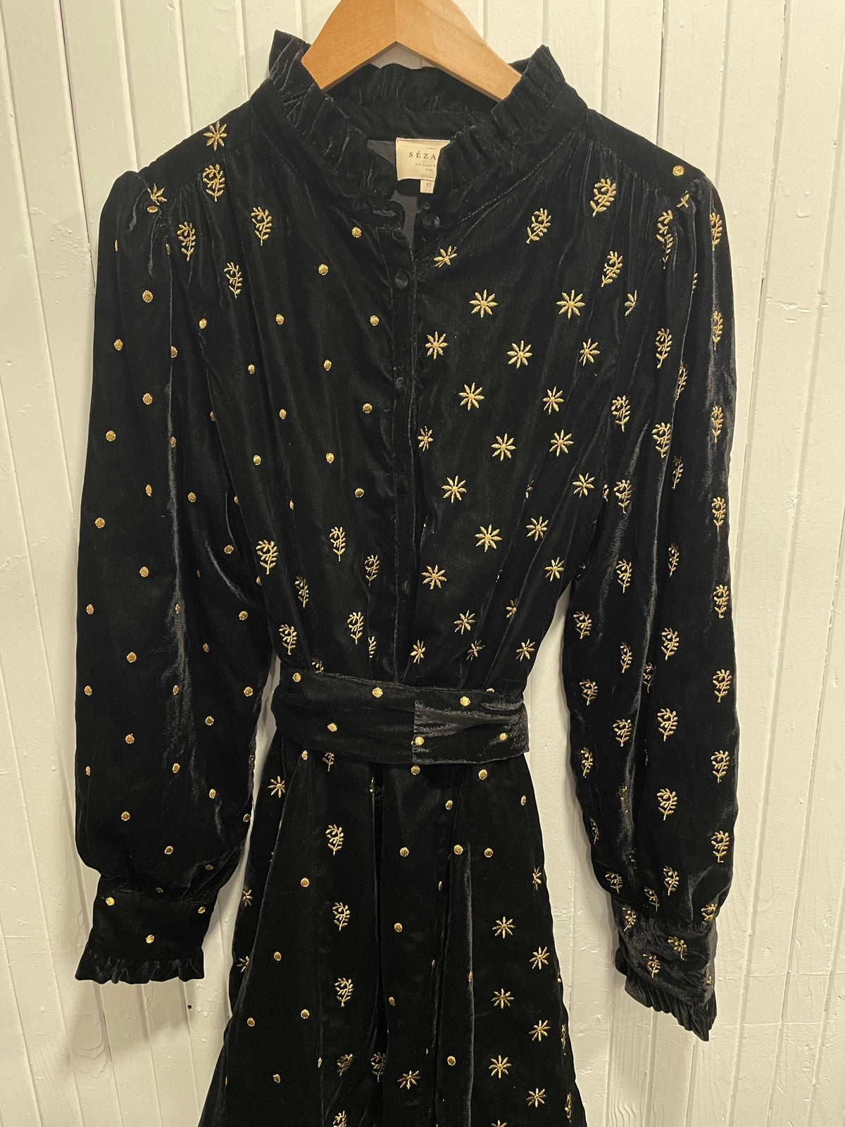 Black/Gold Sézane Dress , 42
