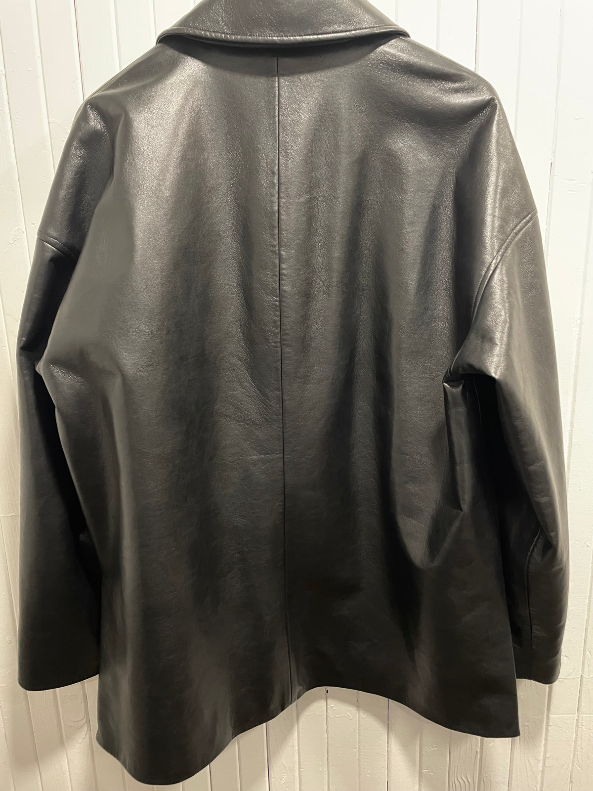 Black Anine Bing Leather Jacket Gold Button Luca , M