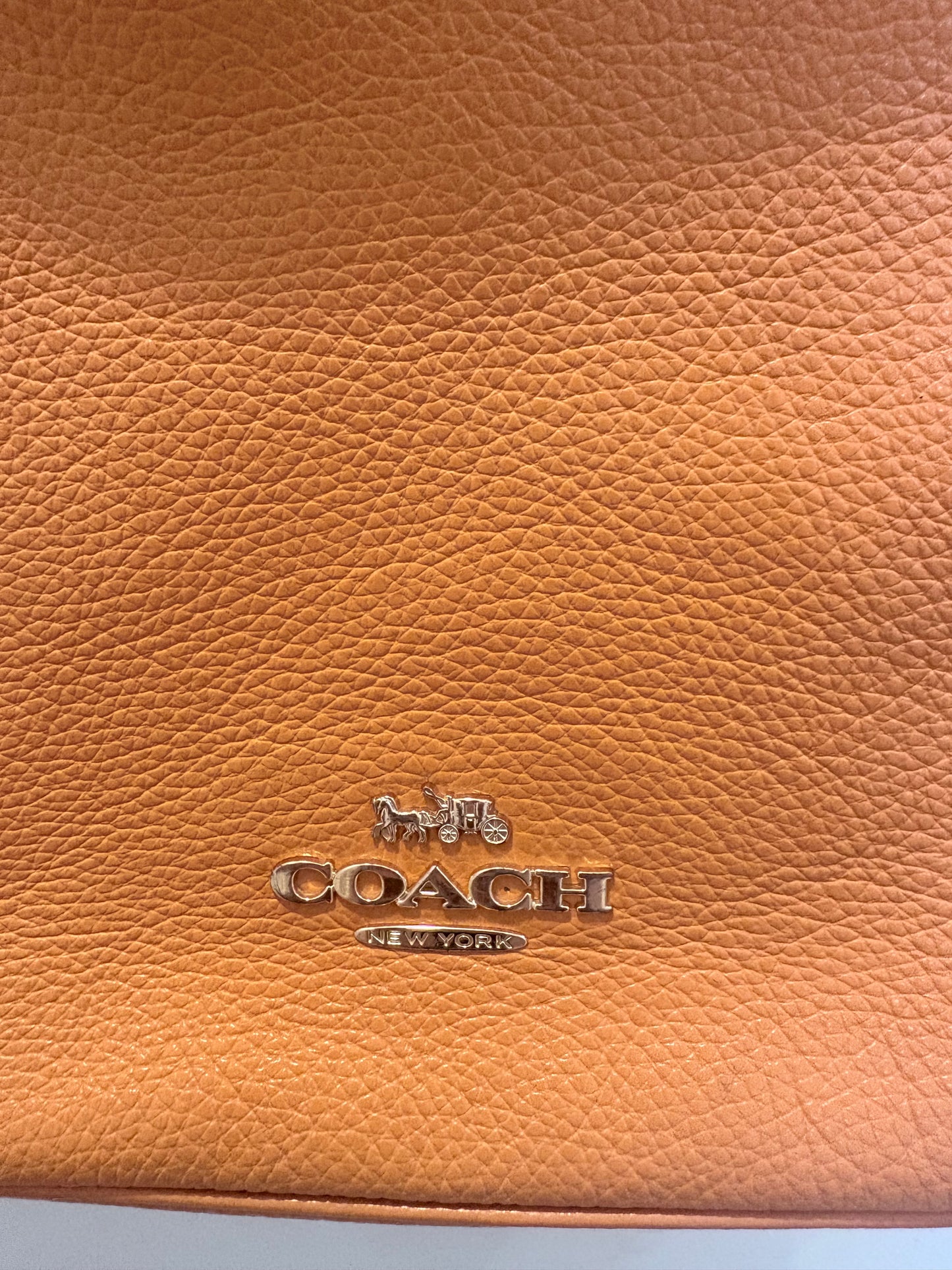 Orange Coach Handbag Pebbled leather messenger- Ellie bag