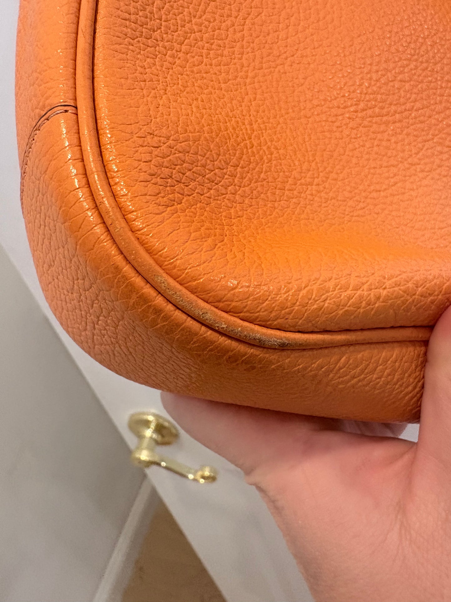 Orange Coach Handbag Pebbled leather messenger- Ellie bag