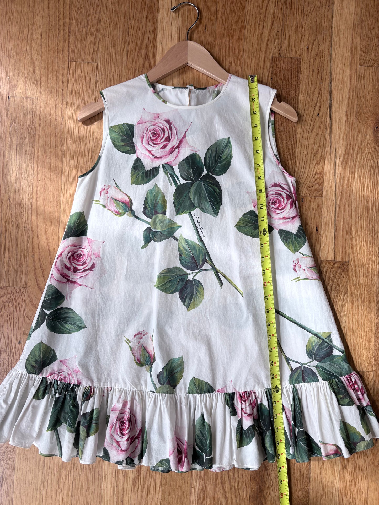 White, Pink Roses Dolce & Gabbana Tunic  Poplin, s