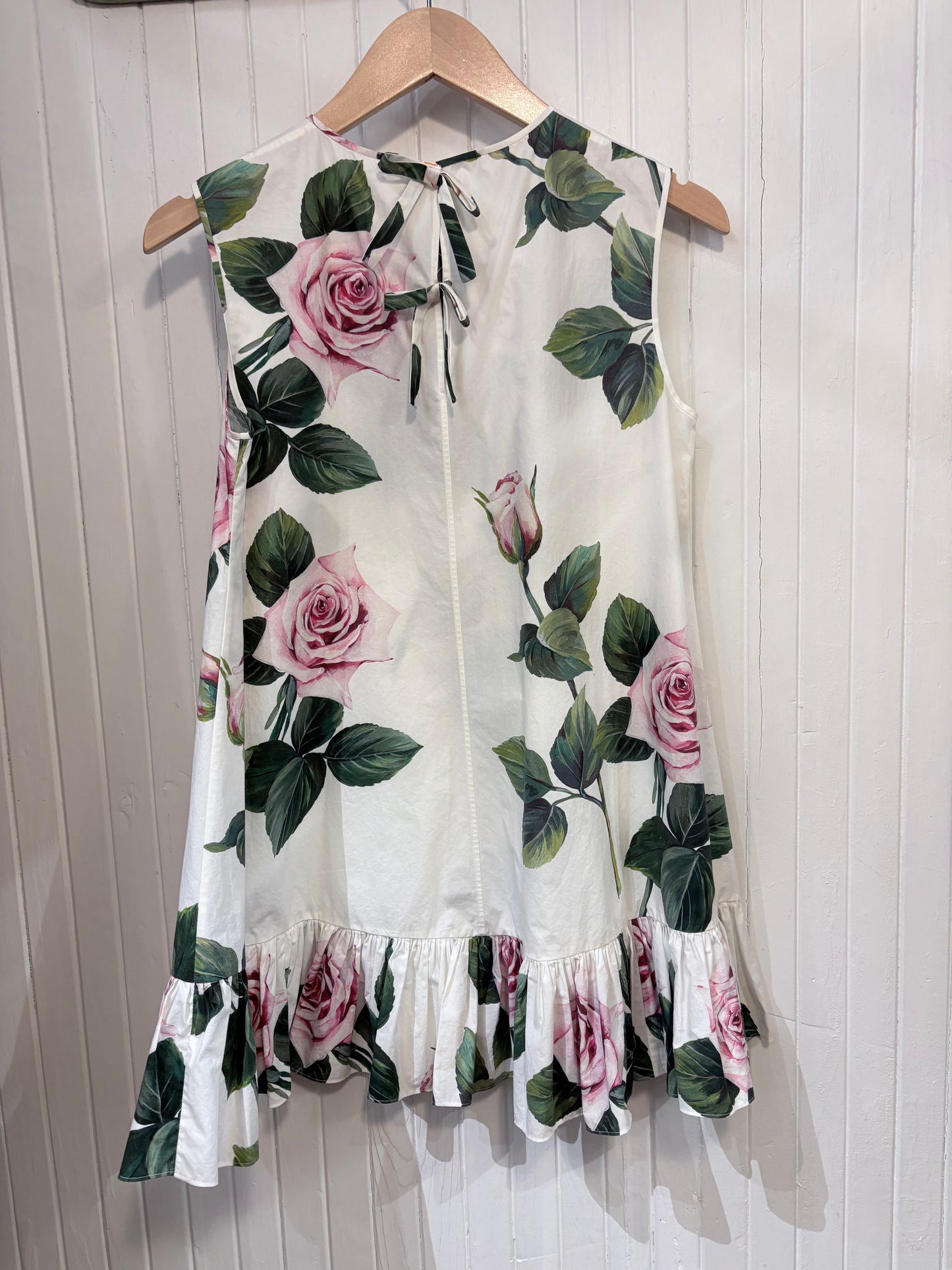 White, Pink Roses Dolce & Gabbana Tunic  Poplin, s