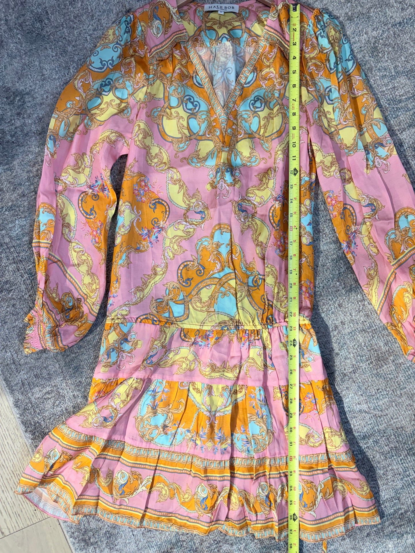 Orange/pink/yellow Hale Bob Dress Garland Bluson dress, M