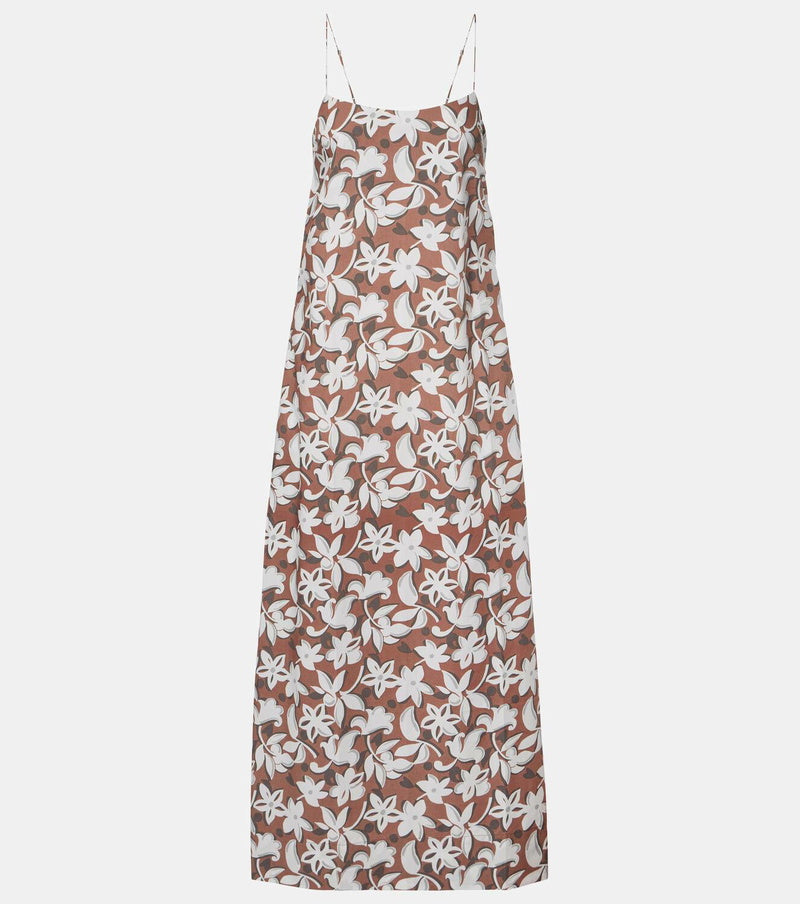 Brown, Ivory Floral  Faithfull the Brand Dress Maxi , S