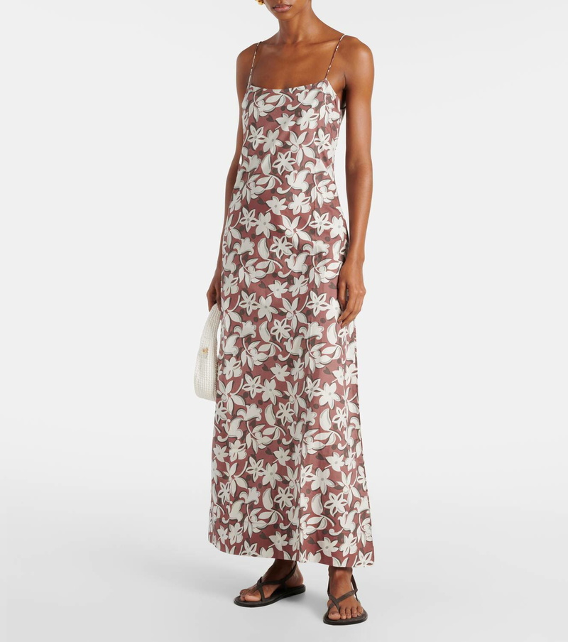 Brown, Ivory Floral  Faithfull the Brand Dress Maxi , S