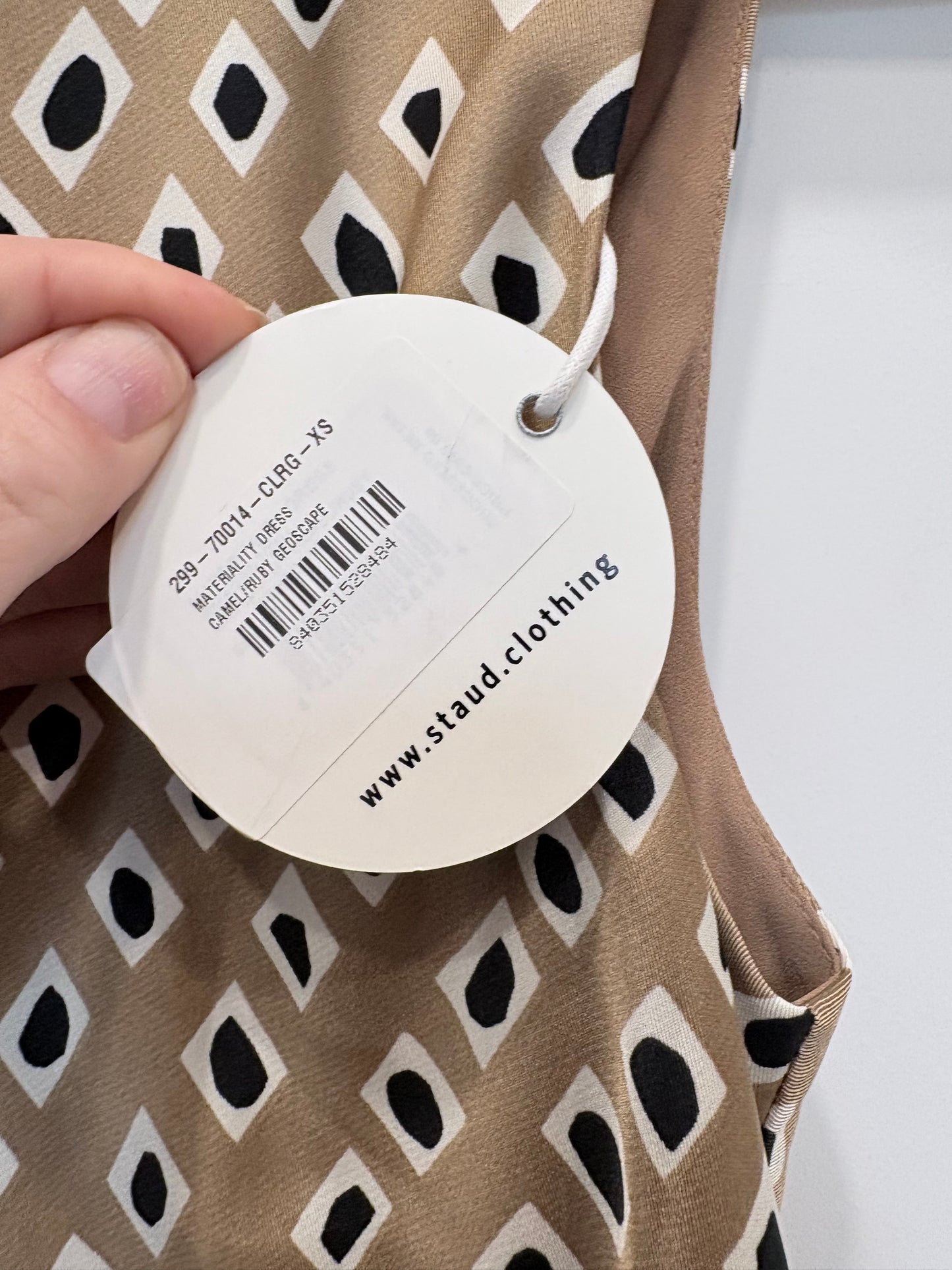 Tan/Red STAUD Dress NWT, xs